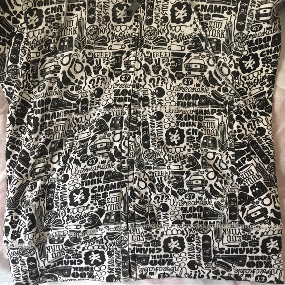 Zoo York reversible zip up hoodie women’s small - Picture 9 of 12